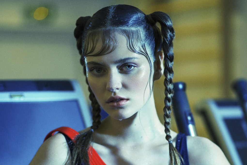 The former Russian rhythmic gymnast shows off her skills in the gym