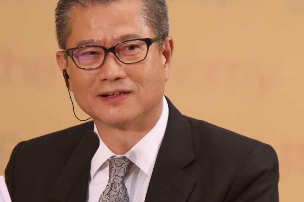Paul Chan on the radio phone-in. Photo: Xiaomei Chen