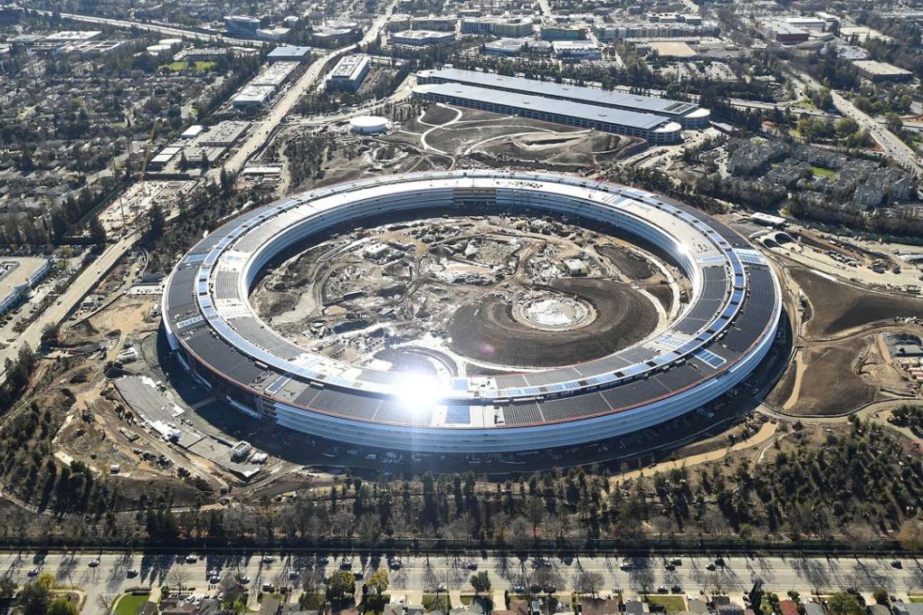 The Apple Campus 2 is seen under construction in Cupertino, California in this aerial photo. Photo: Reuters