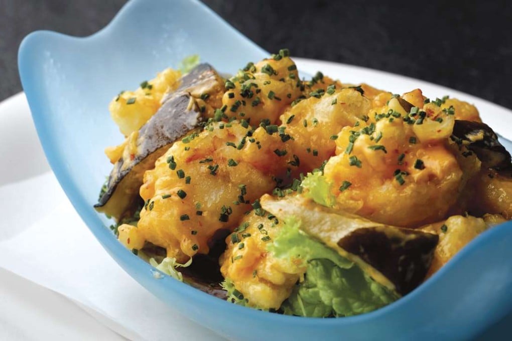 Rock shrimp tempura with ponzu and creamy spicy sauce at Nobu