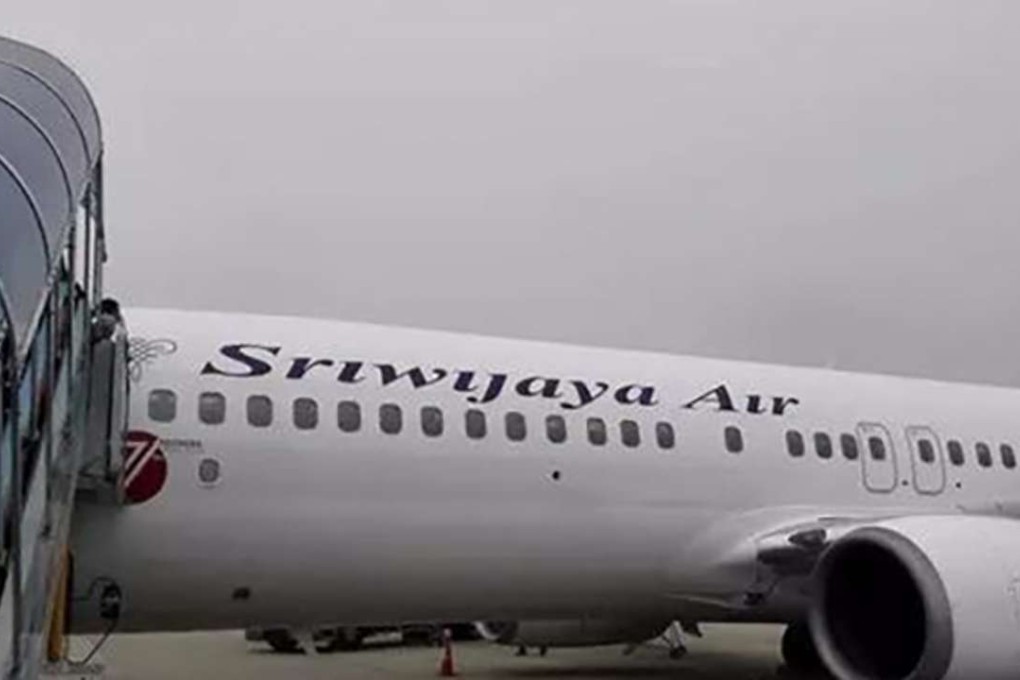 The Sriwijaya Air flight turned back to Guangzhou Baiyun International Airport after finding a problem with its cabin door. Photo: Handout