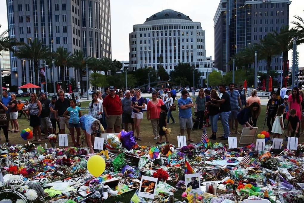 A memorial near the Pulse nightclub in Orlando, Florida, where 49 people were killed in a terrorist attack. Photo: AFP