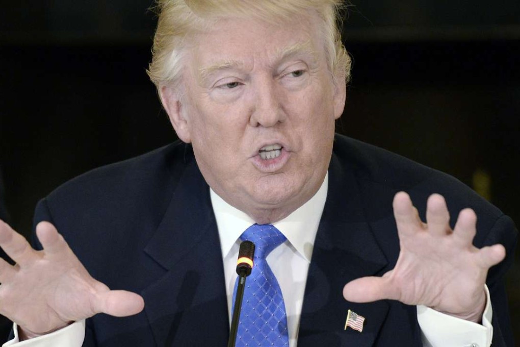 US President Donald Trump speaks during a meeting with manufacturing executives in the State Dining Room of the White House. Photo: Bloomberg