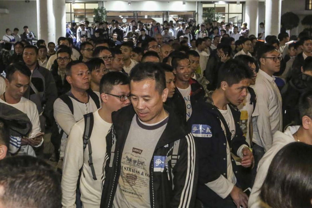 About 33,000 serving and retired police officers and their relatives attended a rally to support the seven police officers on Wednesday. Photo: Edmond So