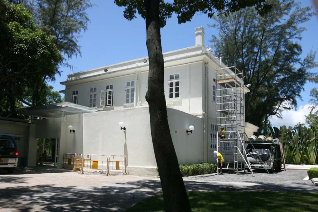 Renovation work at Paul Chan’s Shouson Hill Road official residence. Photo: May Tse