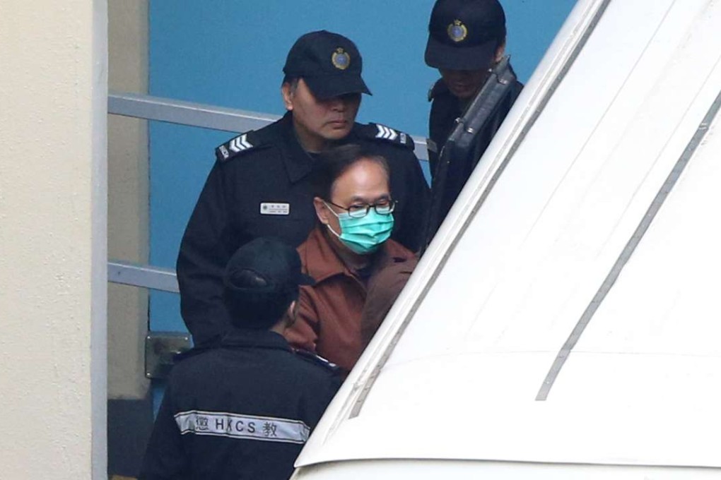 Former chief executive Donald Tsang Yam-kuen about to leave Lai Chi Reception Centre for Stanley Prison. Photo: Dickson Lee