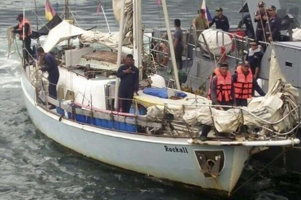 The yacht belonging to hostage Jurgen Kantner. Photo: EPA