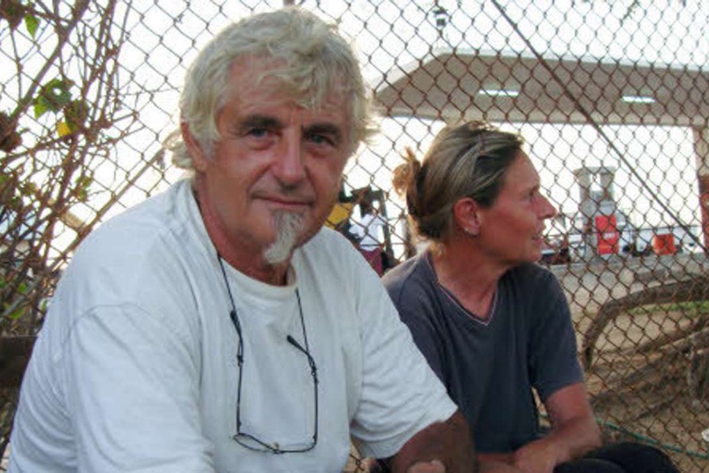 The video reposted by the militancy-monitoring group SITE showed a machete-wielding militant kill the elderly German hostage. SITE identified the man as Jurgen Kantner. Photo: Handout