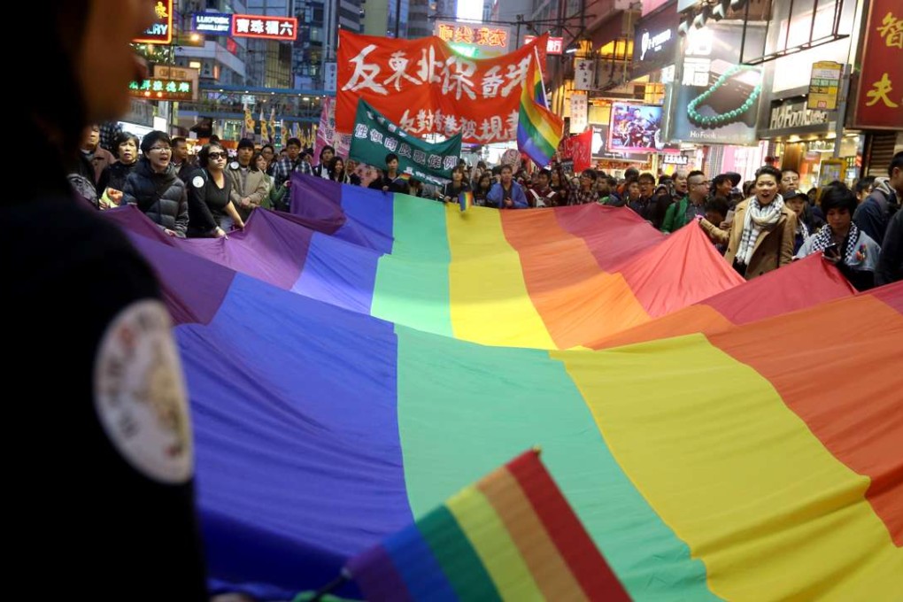 Sexual minorities march for their rights in Hong Kong. Photo: Sam Tsang