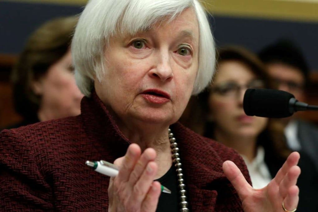 Currency traders are waiting for Fed Chair Janet Yellen to deliver a speech which may provide clues about a possible timetable for rate increases. Photo: Reuters