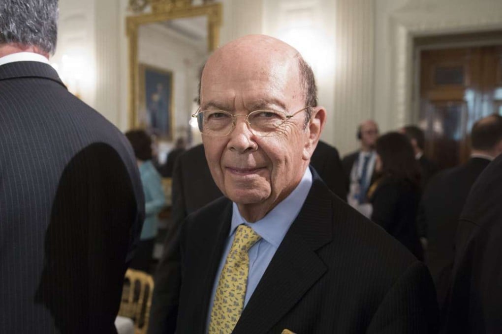 Newly confirmed US Secretary of Commerce Wilbur Ross arrives for a meeting hosted by US President Donald J. Trump with CEOs of manufacturing companies, in the State Dining Room of the White House in Washington last week. Photo: EPA