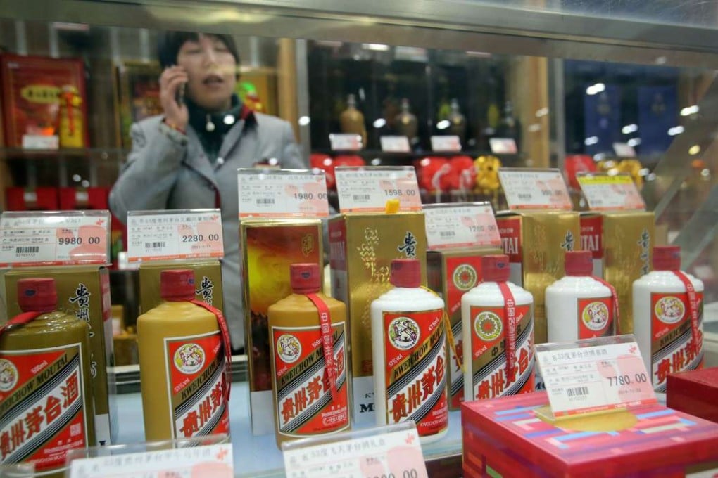 Kweichow Moutai, producer of a popular brand of baijiu, should benefit from rising affluence among China’s middle class, according to HSBC. Photo: Imaginechina