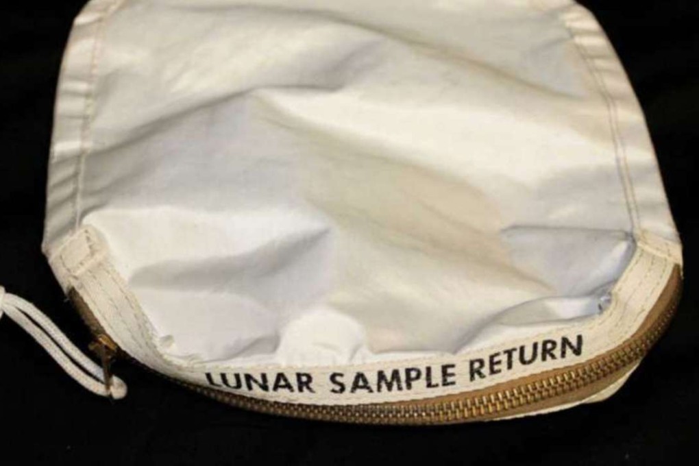 This sample bag carrying lunar dust collected during the 1969 moon landing was bought by Nancy Lee Carlson in an online auction in 2015. Photo: Courtesy Of Christopher McHugh, Attorney For Nancy Carlson