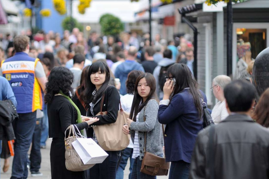 The designer outlets at Bicester Village are especially popular with Chinese tourists.