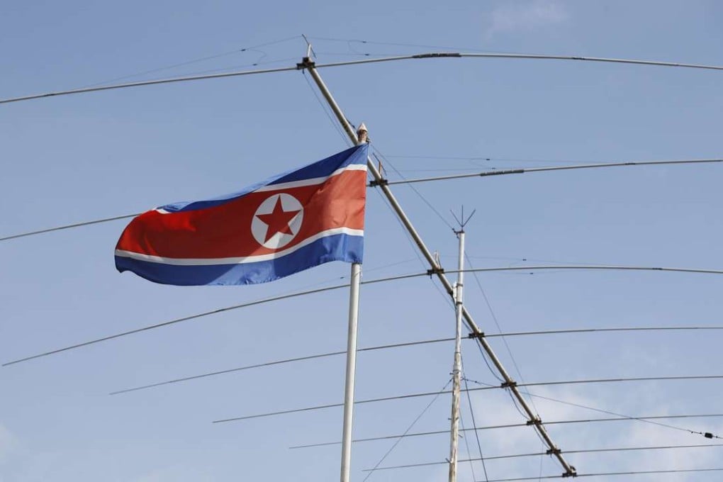 A North Korean flag waves at North Korean Embassy in Kuala Lumpur. Photo: AP