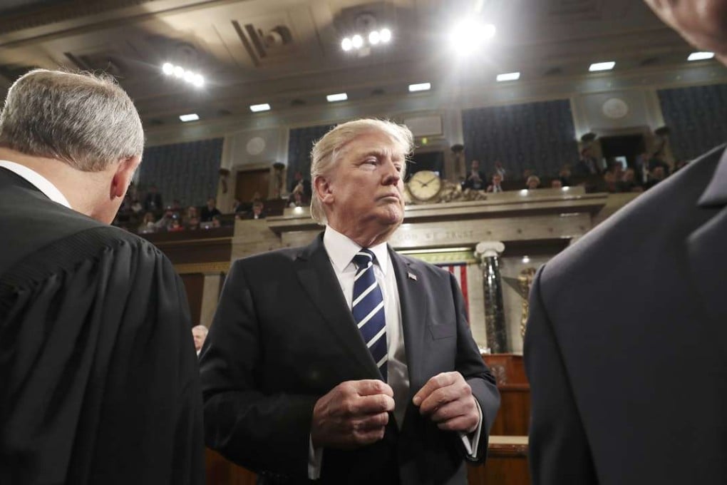 US President Trump set aside his usual populist rhetoric to lay out a vision for the coming four years in his first address to a joint session of Congress in Washington DC. Photo: Reuters