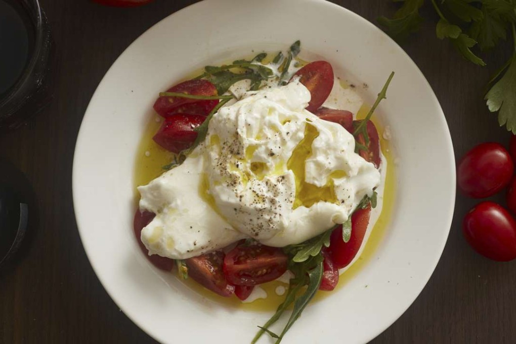 Burrata cheese at Pici in Wan Chai.