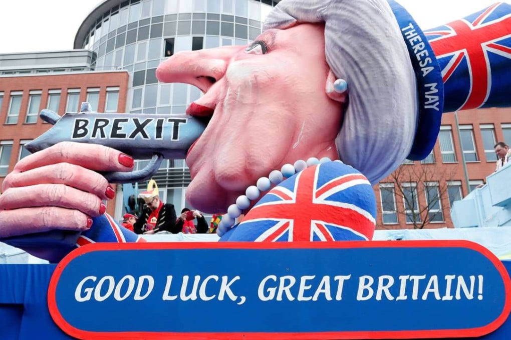 A float taking part in the annual Rose Monday parade in Duesseldorf, Germany, last month. Photo: EPA