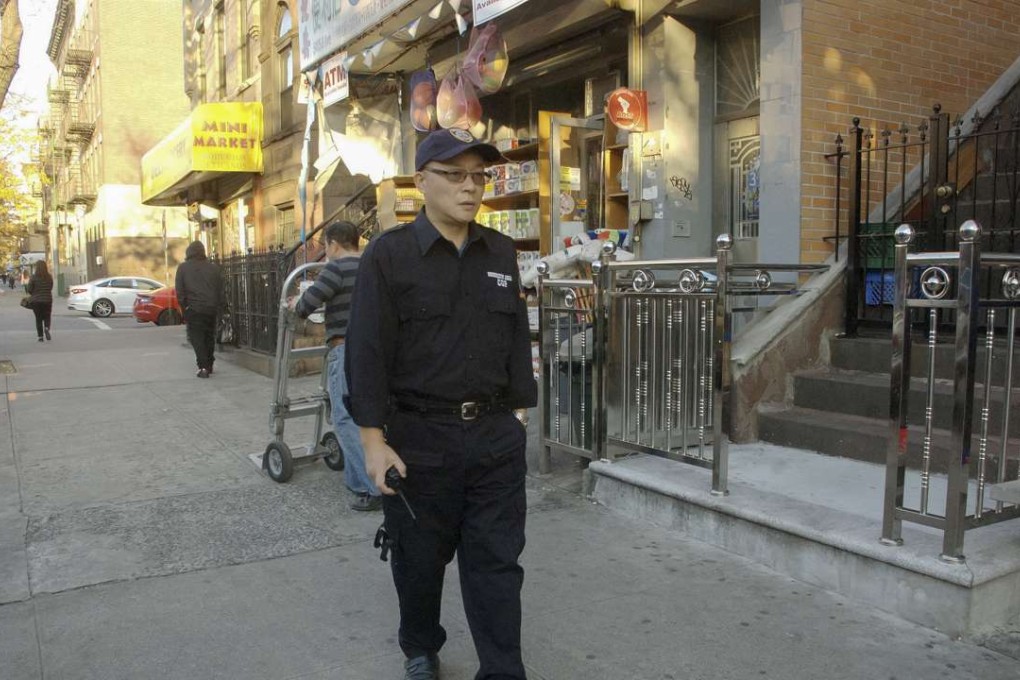 Chen Jihua, now an auxiliary policeman in New York, patrols in Brooklyn. He didn’t see his daughter for 16 years after being smuggled into the US by Chinese snakeheads. Photo: Rong Xiaoqing