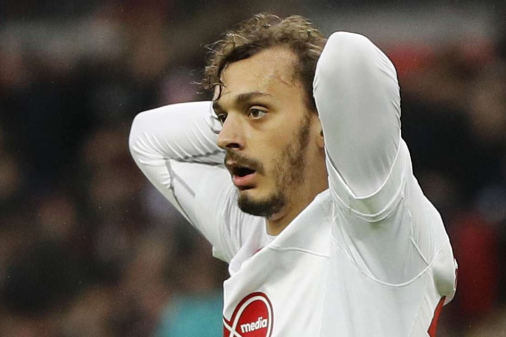 Southampton's Manolo Gabbiadini looks dejected after his goal was disallowed. Photo: Reuters