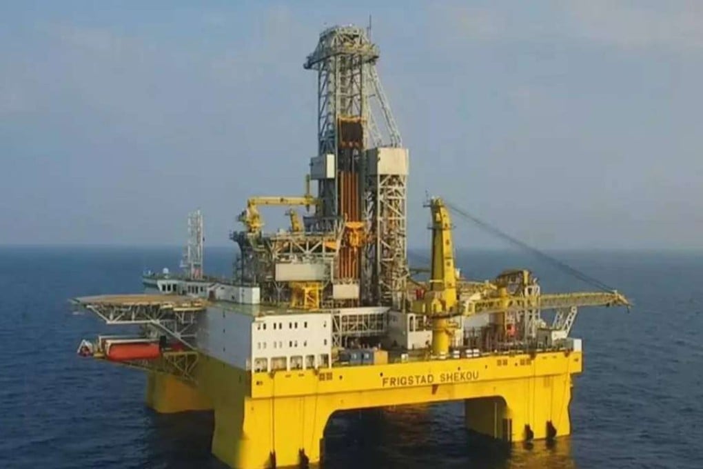 The Bluewhale 1’s advanced drilling equipment can reach the ocean floor 3.6km below the surface then drill a further 15km into the earth’s crust. Photo: Handout