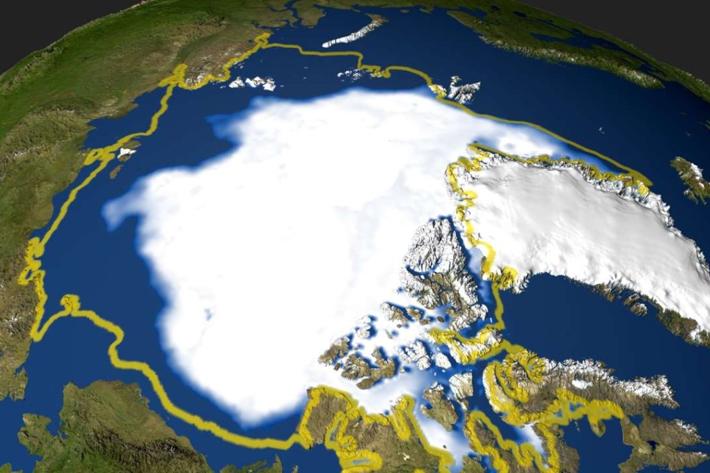This file satellite photo taken on September 29, 2005 shows the minimum concentration of Arctic sea ice in 2005 that occurred on September 21. Scientists are warning sea ice could disappear due to global warming. Photo: AFP