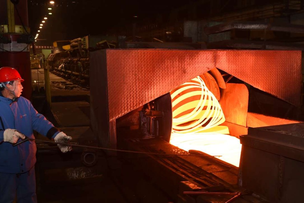 Prices of hot-rolled steel coils in China surged to more than 4,000 yuan per tonne in December from about 2,000 yuan a tonne at the beginning of 2016. Photo: Xinhua