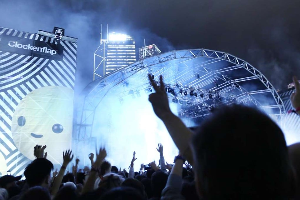 The 2016 Clockenflap festival on Hong Kong’s Central Harbourfront event space. Photo: Jonathan Wong