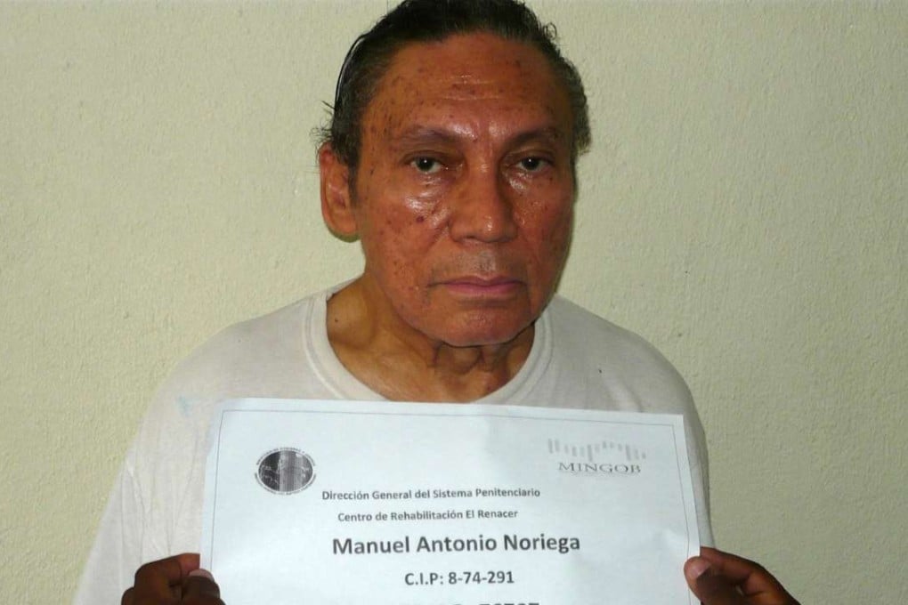 Panamanian former dictator Manuel Noriega has his mug shot taken in 2011. File photo: AFP