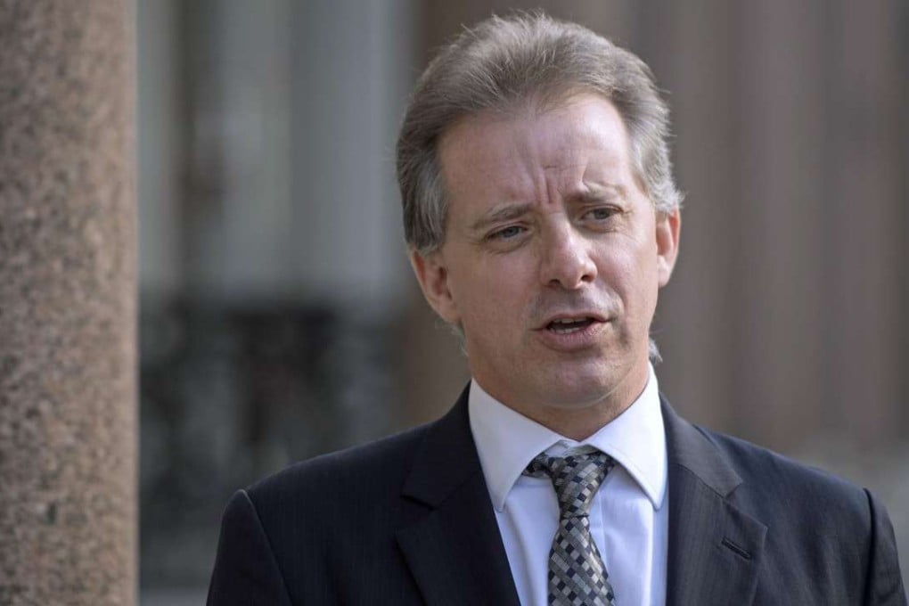 Christopher Steele is pictured outside his office in London on Tuesday. Steele compiled the explosive and unproven dossier on US President Donald Trump’s purported activities in Russia. Photo: AP
