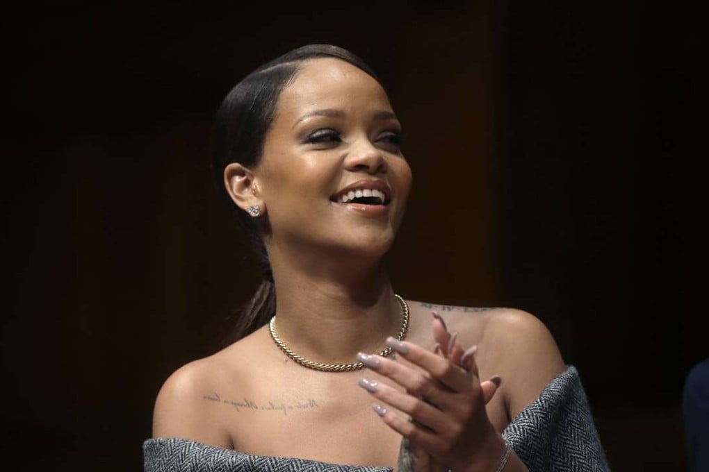 Singer Rihanna presented her third fashion collection in Paris. Photo: AP