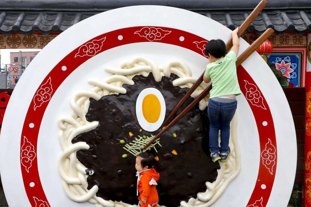 A model of jajangmyeon in Incheon Chinatown. Pictures: Alamy