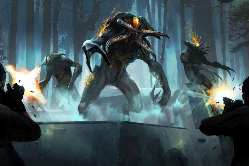 A scene from the game Earthfall.