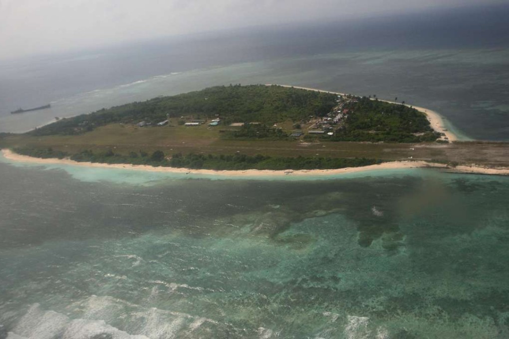 An aerial view of Pagasa Island, part of the disputed Spratly group of islands, in the South China Sea. Photo: EPA
