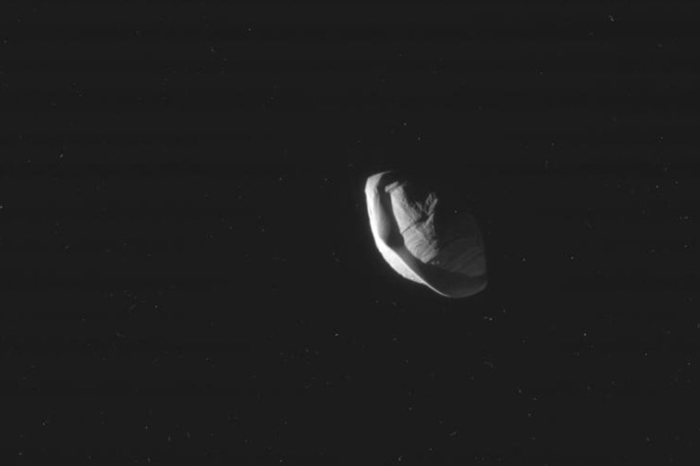 Pan, a small moon of Saturn. Photo: NASA/JPL-Caltech/Space Science Institute