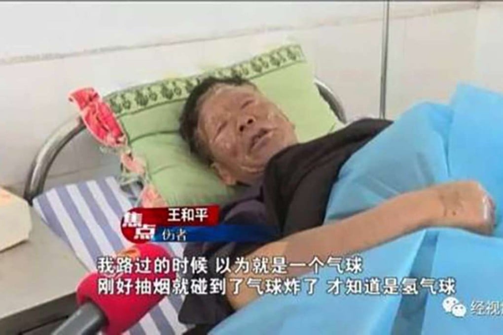 Wang Heping, who was injured in the blast. Photo: Handout
