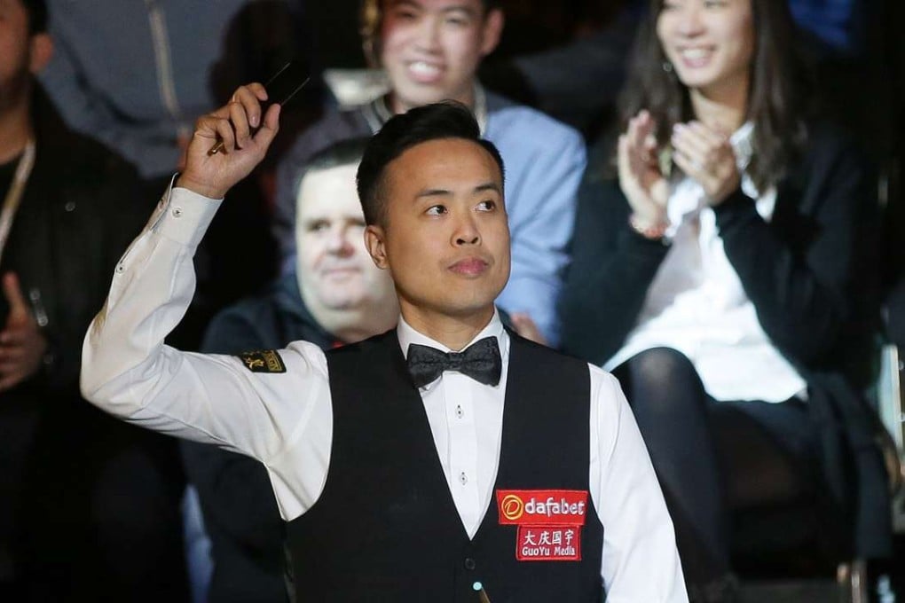 Marco Fu is into the semi-finals of the Players Championship after his impressive win over Mark Selby. Photo: Xinhua