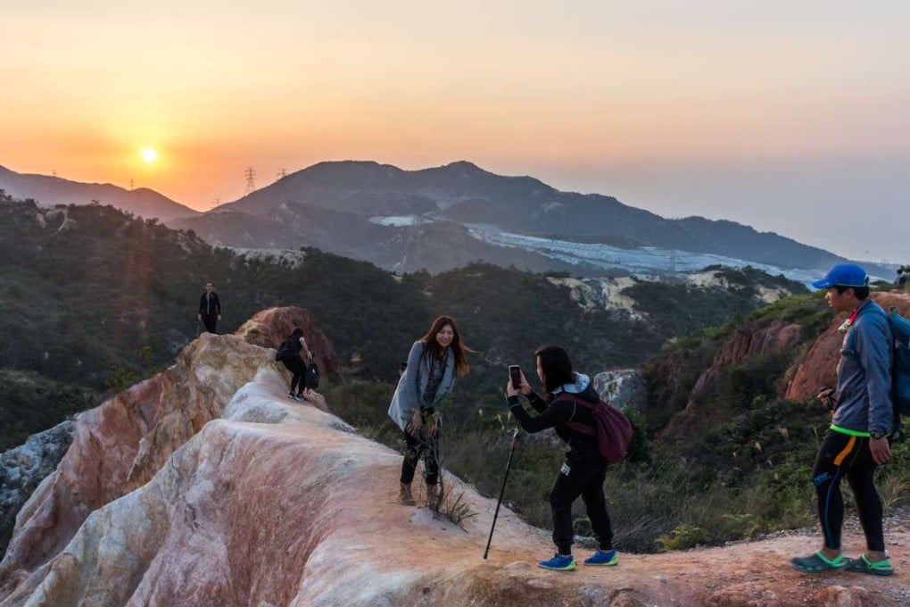 While picturesque views, such as from Por Lo Shan in Tuen Mun (above), are worth capturing on camera, experts warn against getting too carried away and ignoring safety.