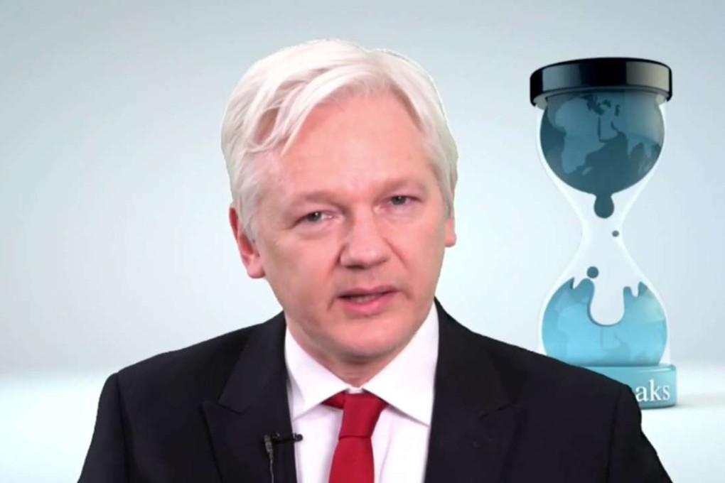 WikiLeaks founder Julian Assange speaks in a video made available Thursday, saying his group will work with technology companies to help defeat the Central Intelligence Agency's hacking tools. Photo: AP