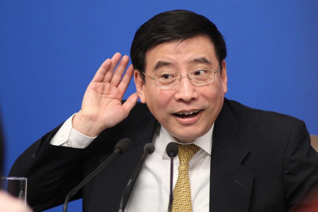 Miao Wei, the minister of industry and information technology, takes media questions in Beijing on Saturday. Photo: Simon Song