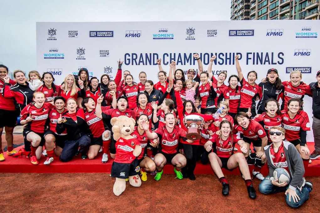Valley celebrates winning the grand championship in the KPMG Women’s Premiership. Photos: HKRU