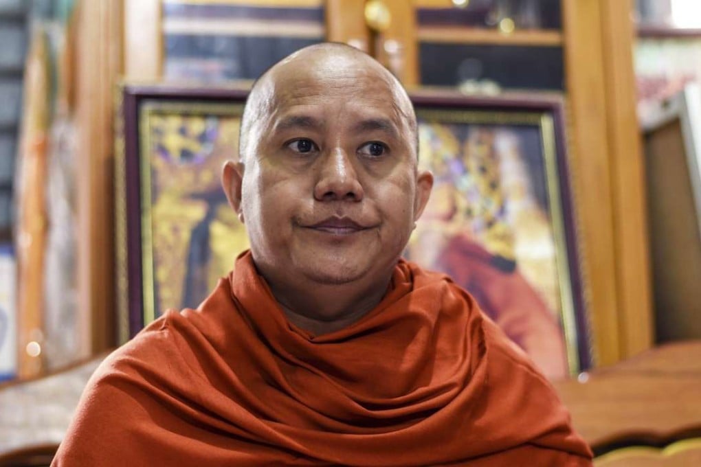 Ashin Wirathu, a high-profile leader of the Myanmar Buddhist organisation known as Ma Ba Tha, has been blamed for whipping up at times bloody anti-Muslim fervour. File photo: AP