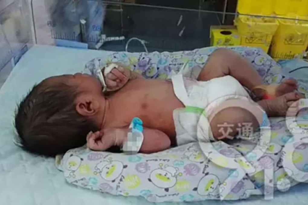 The baby boy was in good condition apart from a slight cold, the hospital said. Photo: Handout