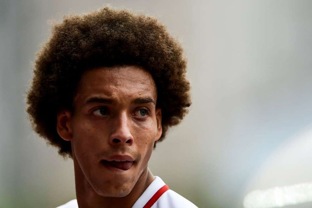 Axel Witsel of Tianjin Quanjian reacts during the Chinese Super League match against Guangzhou R&F. Photo: AFP