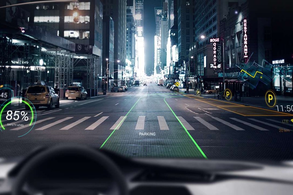 WayRay’s car navigation systems use a combination of technologies to support a transparent holographic display. Photo: SCMP Handout