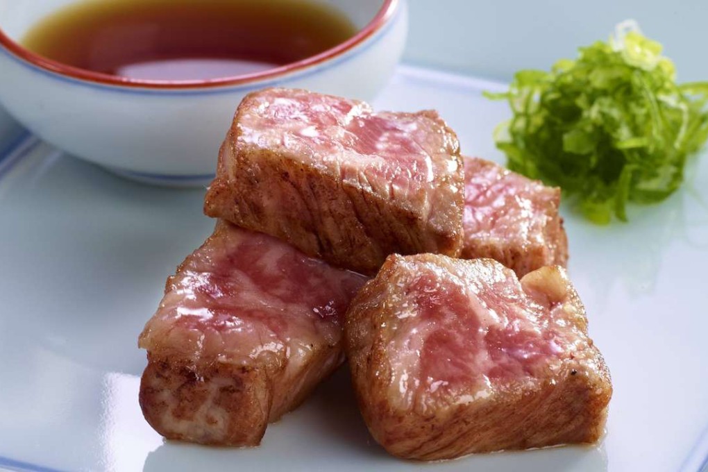 Grilled grade A5-12 wagyu beef at Sushi Ta-ke