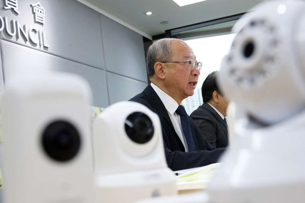 Consumer Council chairman Michael Hui raises the alarm over surveillance cameras. Photo: Dickson Lee