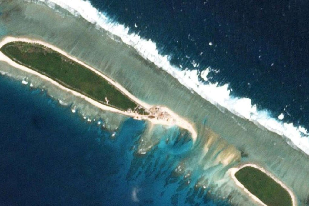 A satellite photograph of Chinese-controlled North Island in the Paracels showing building work in progress. Photo: Planet Labs