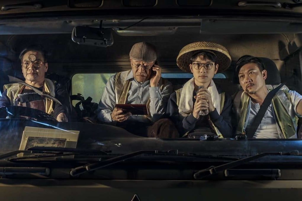 Lo Mang (from left), Richard Ng, Babyjohn Choi and Chin Siu-ho in the film Vampire Cleanup Department, (Category: IIB, Cantonese), directed by Yan Pak-wing and Chiu Sin-hang.