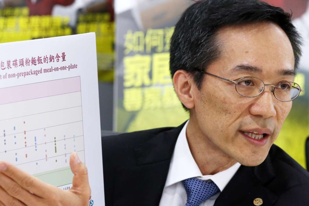 Centre for Food Safety’s Samuel Yeung recommends that consumers eliminate or reduce their consumption of sauces and gravy to reduce their sodium intake. Photo: Dickson Lee